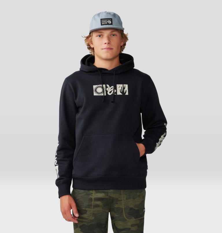 Chandail à capuchon Desert Check Homme, Color: Black, image 1