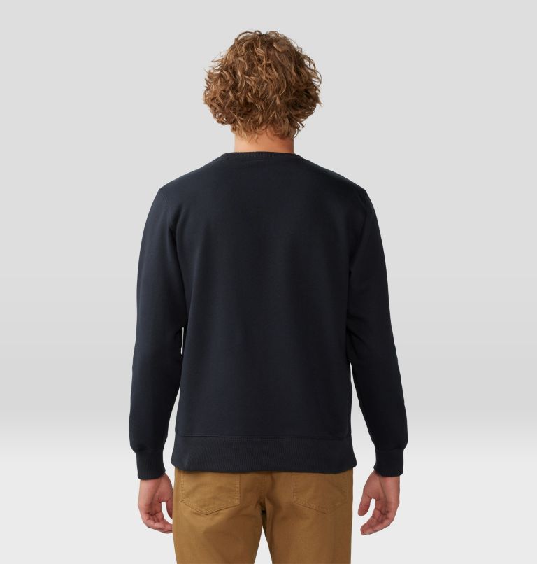 Men's Jagged Peak Pullover Crew, Color: Black, image 2