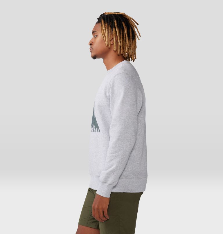 Men's Jagged Peak Pullover Crew, Color: Hardwear Grey Heather, image 3