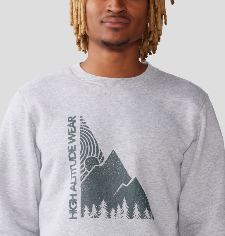 Men's Jagged Peak Pullover Crew, Color: Hardwear Grey Heather, image 4
