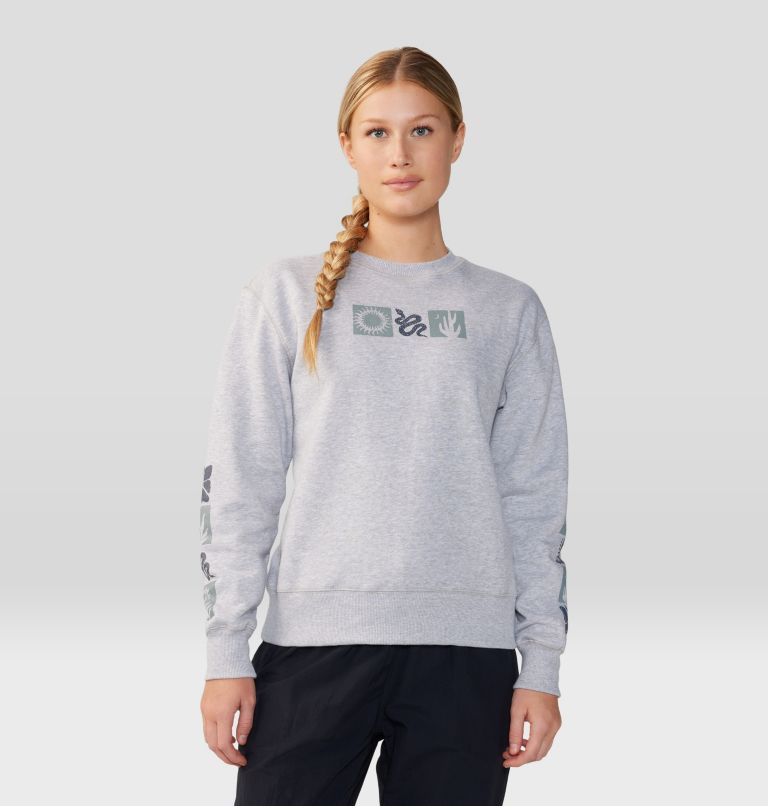 Women's Desert Check Pullover Crew, Color: Hardwear Grey Heather, image 1