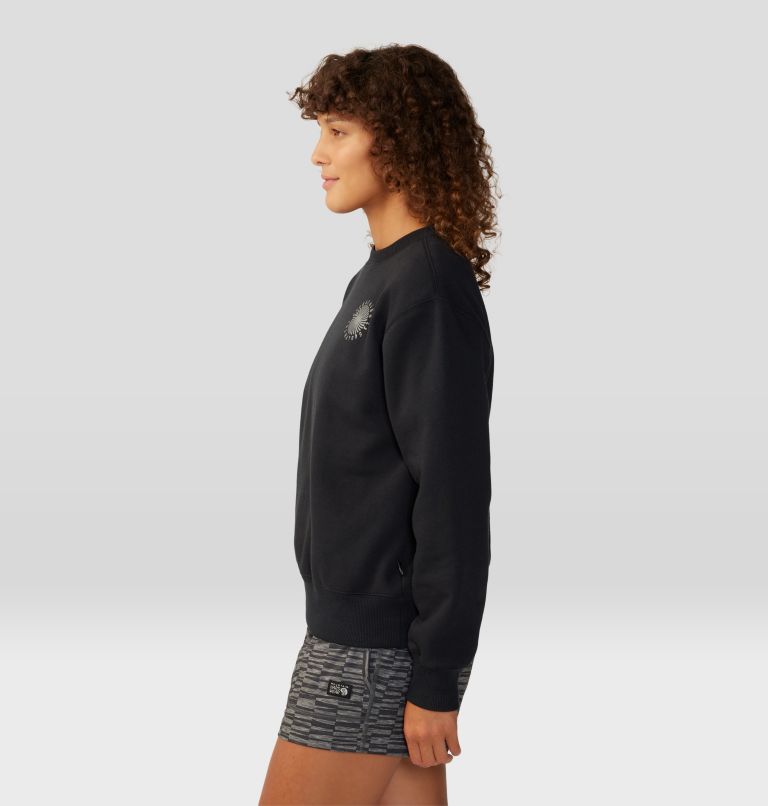 Women's Spiral Pullover Crew, Color: Black, image 3