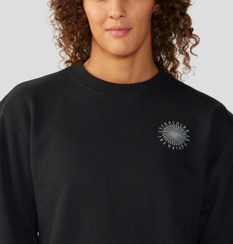 Women's Spiral Pullover Crew, Color: Black, image 4
