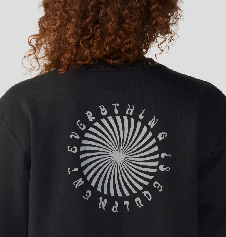 Women's Spiral Pullover Crew, Color: Black, image 5