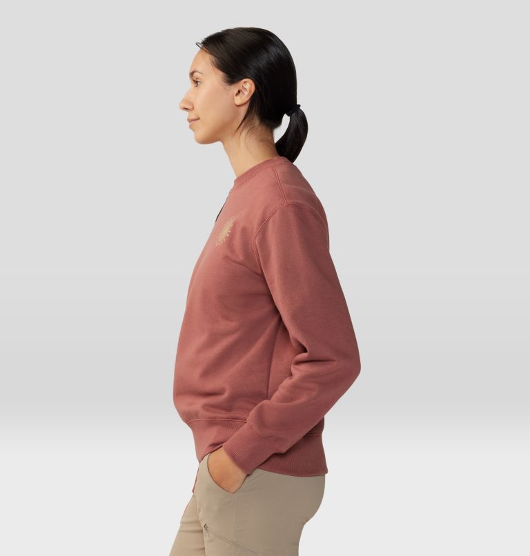 Women's Spiral Pullover Crew, Color: Clay Earth, image 3