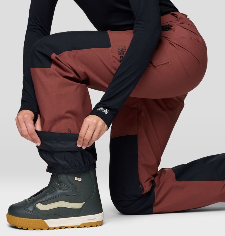 Women's Powder Maven Pant, Color: Bourbon Brown, Black, image 10