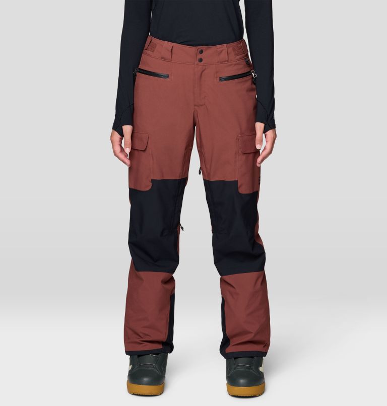 Women's Powder Maven Pant, Color: Bourbon Brown, Black, image 1