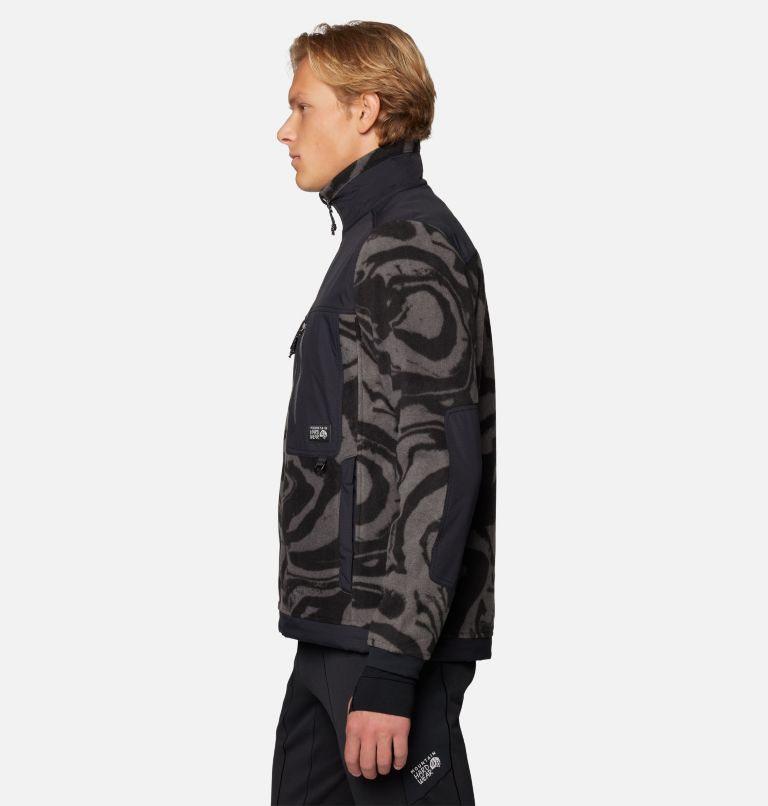 Men's First Tracks Fleece Full Zip Jacket, Color: Volcanic Rockstrata, Black, image 5