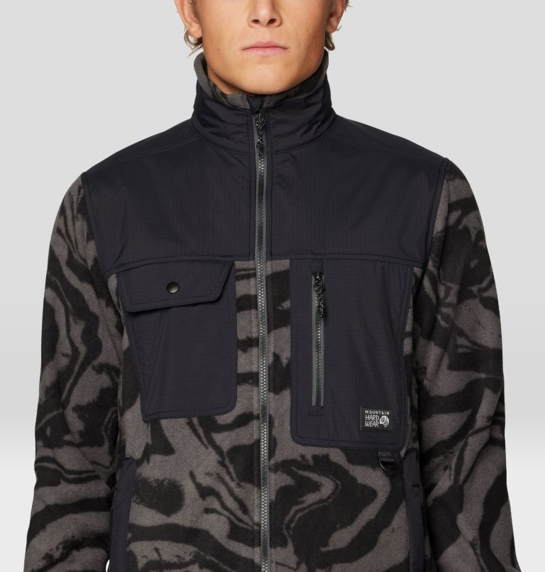 Men's First Tracks Fleece Full Zip Jacket, Color: Volcanic Rockstrata, Black, image 6