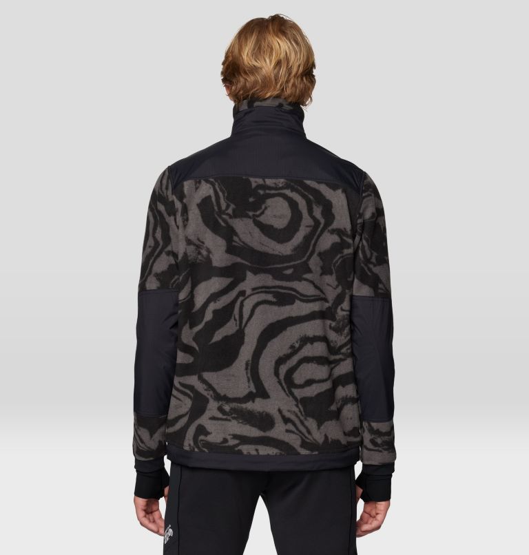 Men's First Tracks Fleece Full Zip Jacket, Color: Volcanic Rockstrata, Black, image 4