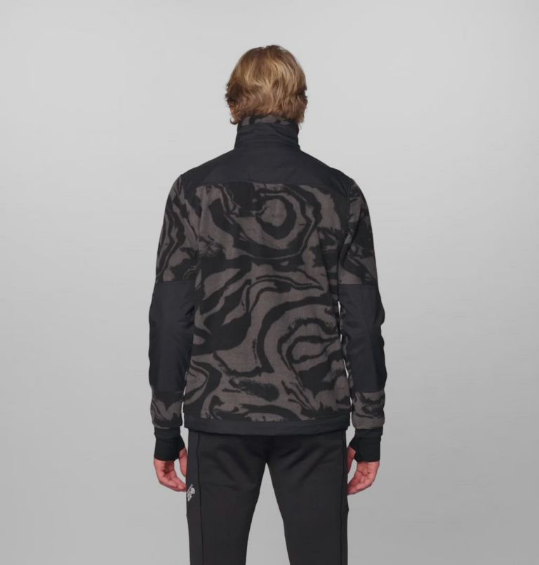 Men's First Tracks Fleece Full Zip Jacket, Color: Volcanic Rockstrata, Black