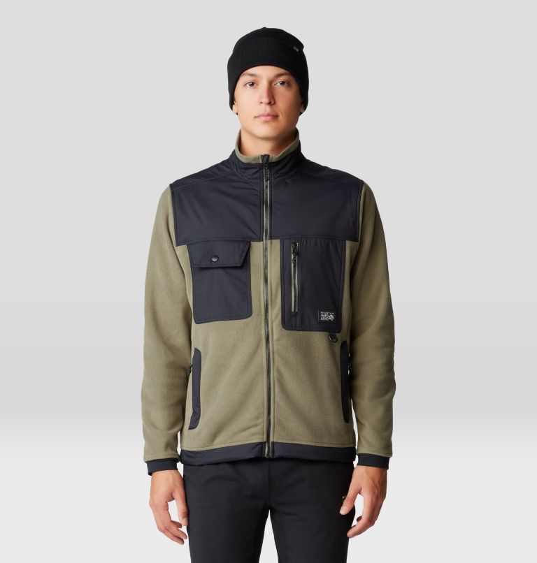 Manteau polaire à fermeture éclair First Tracks, Color: Stone Green, Black, image 6