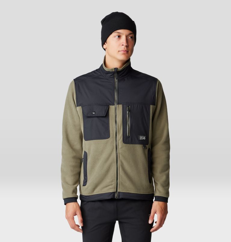 Manteau polaire à fermeture éclair First Tracks, Color: Stone Green, Black, image 7