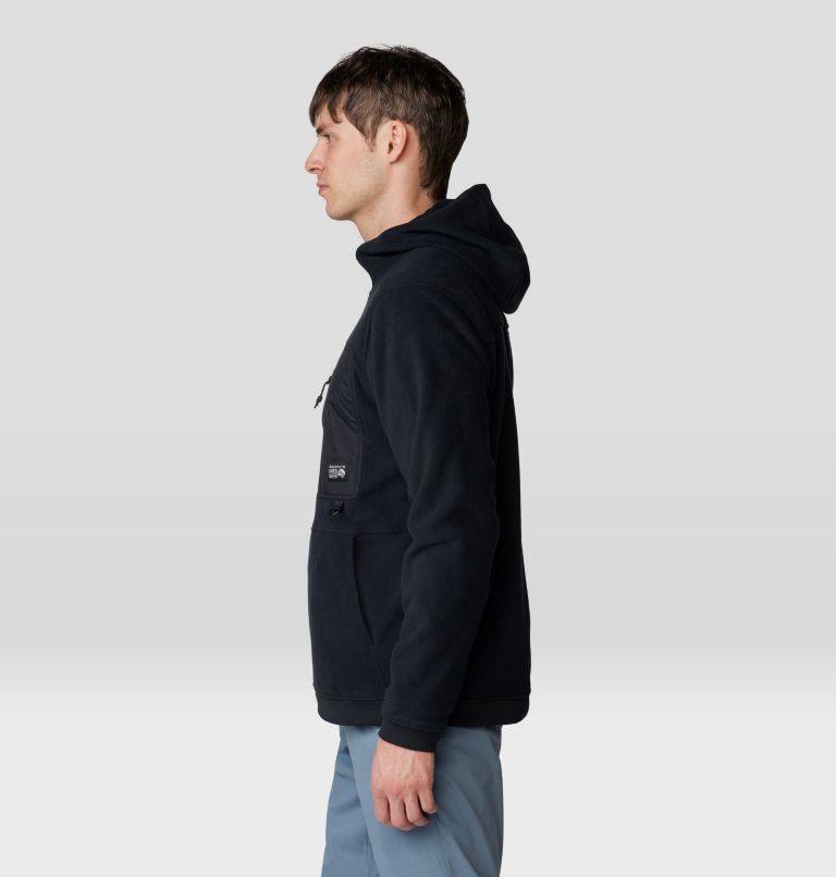 Men's First Tracks Fleece Pullover Hoody, Color: Black, image 3