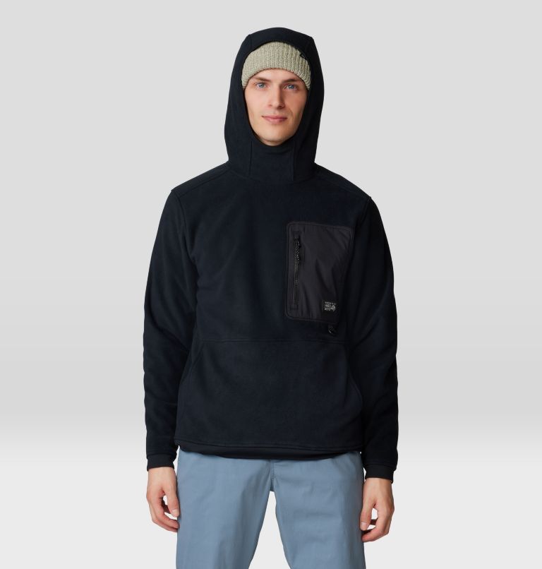 Men's First Tracks Fleece Pullover Hoody, Color: Black, image 6