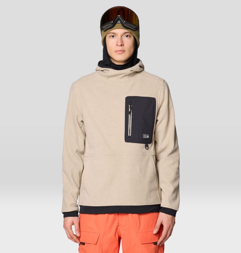 Men's First Tracks Fleece Pullover Hoody, Color: Badlands Heather, Black, image 1