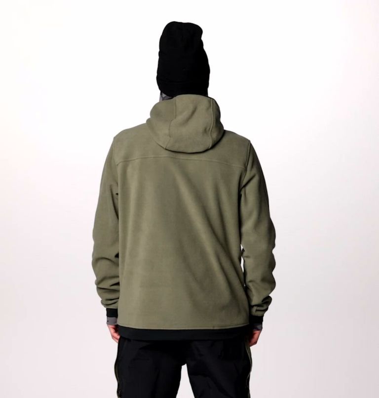Men's First Tracks Fleece Pullover Hoody, Color: Stone Green