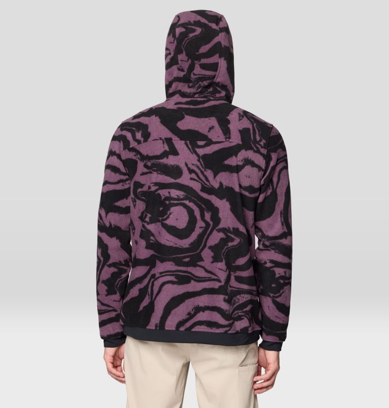 Men's First Tracks Fleece Pullover Hoody, Color: Dusty Purple Rockstrata, Black, image 4