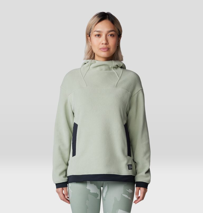 Women's Powder Maven Fleece Pullover Hoody, Color: White Sage, image 6