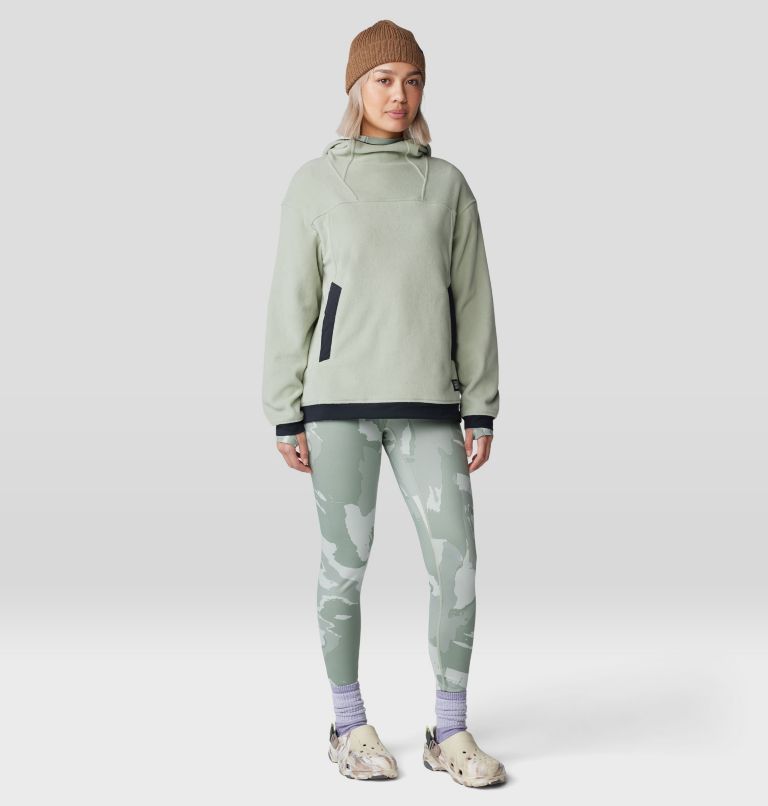 Women's Powder Maven Fleece Pullover Hoody, Color: White Sage, image 7
