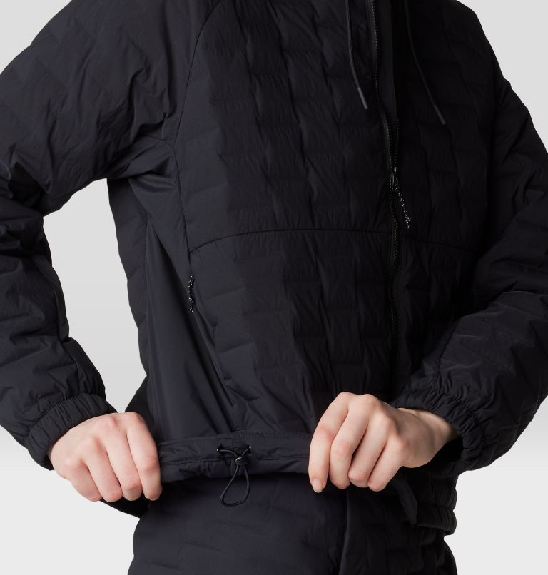Women's Stretchdown Light Full Zip Hoody, Color: Black, image 6