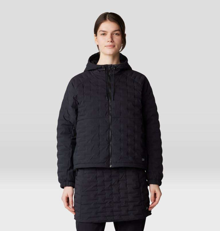 Women's Stretchdown Light Full Zip Hoody, Color: Black, image 8