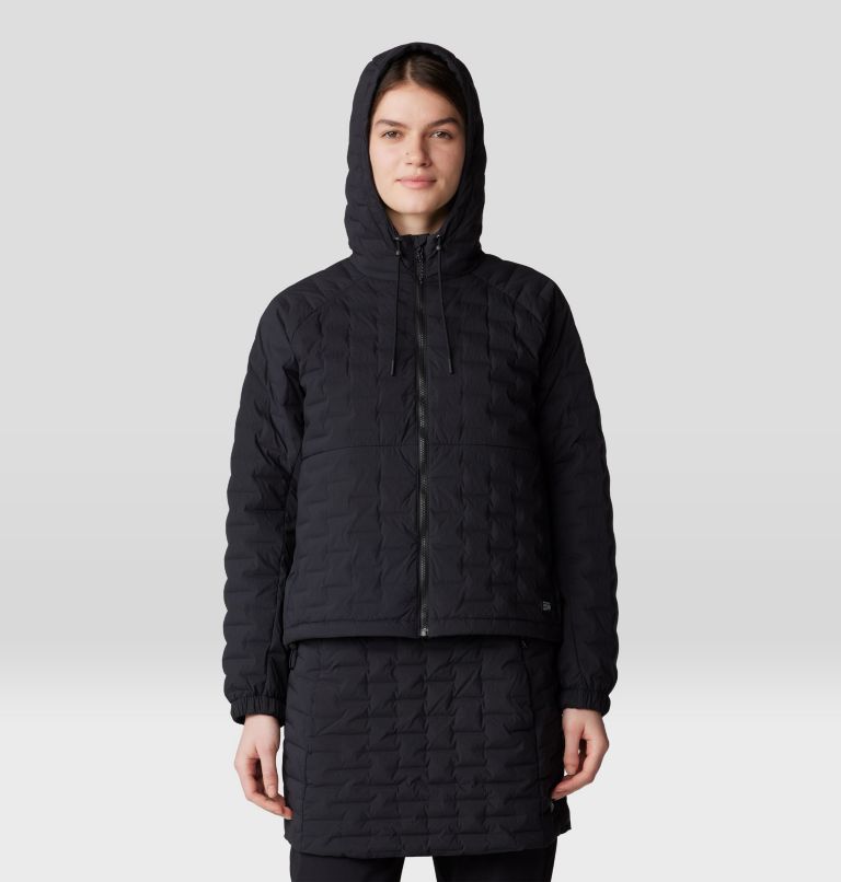 Women's Stretchdown Light Full Zip Hoody, Color: Black, image 1