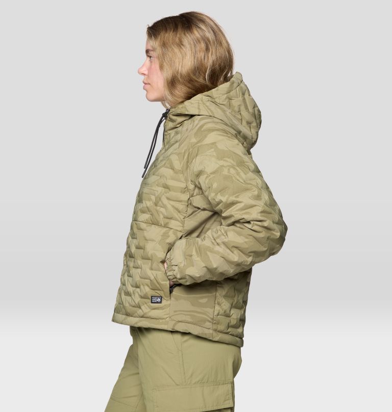 Women's Stretchdown Light Full Zip Hoody, Color: Landslide Rockstrata, image 3