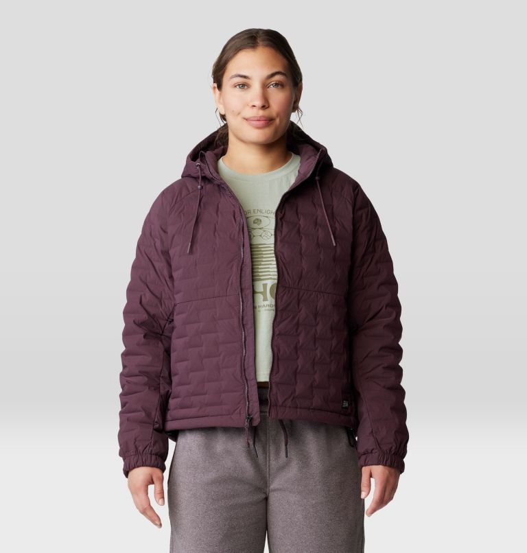 Women's Stretchdown Light Full Zip Hoody, Color: Blackberry, image 8