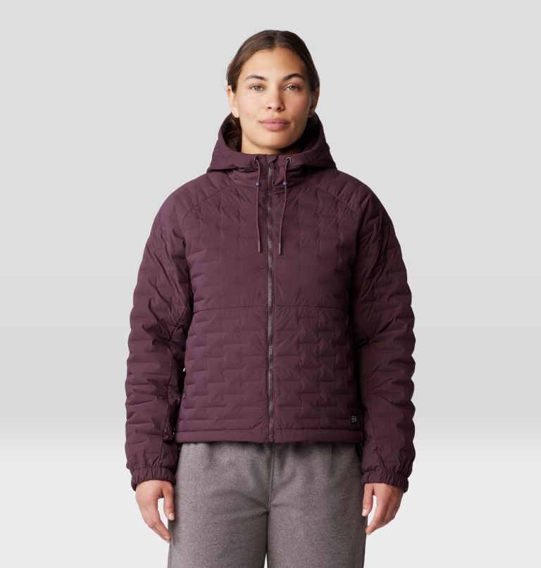 Women's Stretchdown Light Full Zip Hoody, Color: Blackberry, image 1