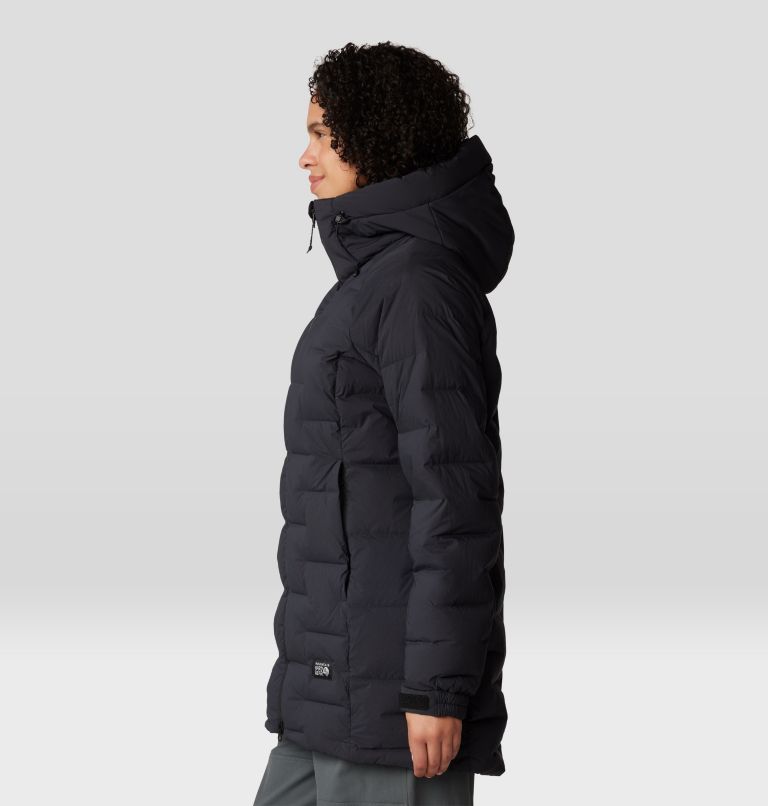 Women's Stretchdown Parka, Color: Black, image 3