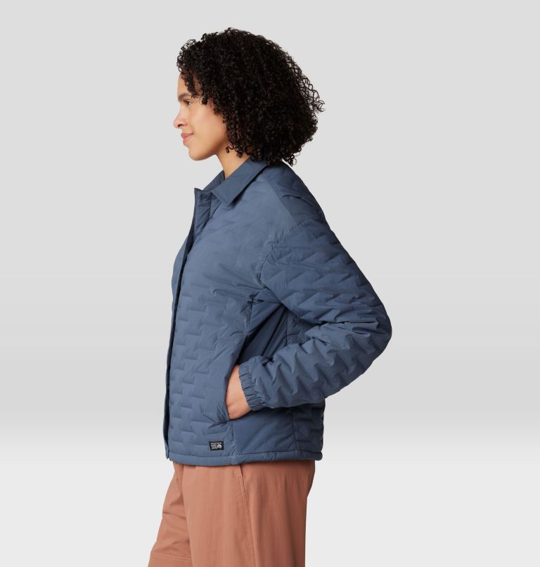 Women's Stretchdown Light Snap Jacket, Color: Moon Blue, image 3