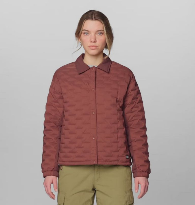 Women's Stretchdown Light Snap Jacket, Color: Bourbon Brown