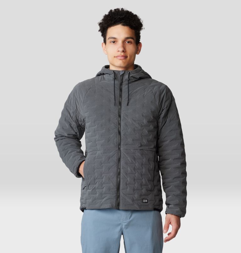 Men's Stretchdown Light Full Zip Hoody, Color: Volcanic Heather, image 9