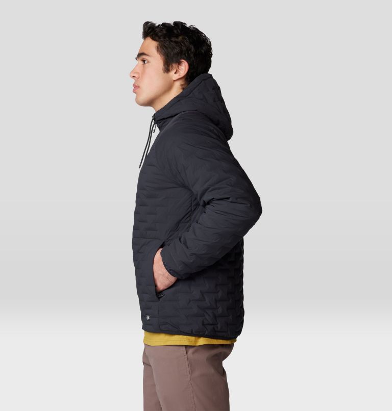 Men's Stretchdown Light Full Zip Hoody, Color: Black, image 3