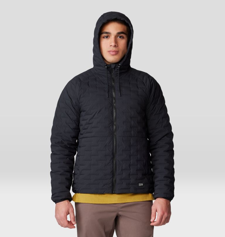 Men's Stretchdown Light Full Zip Hoody, Color: Black, image 1