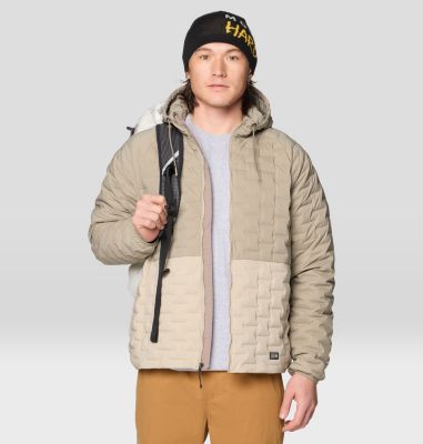 Men's Stretchdown Light Full Zip Hoody, Color: Dunes, Badlands, image 8