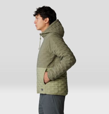 Men's Stretchdown Light Full Zip Hoody, Color: Stone Green, Mantis Green, image 27