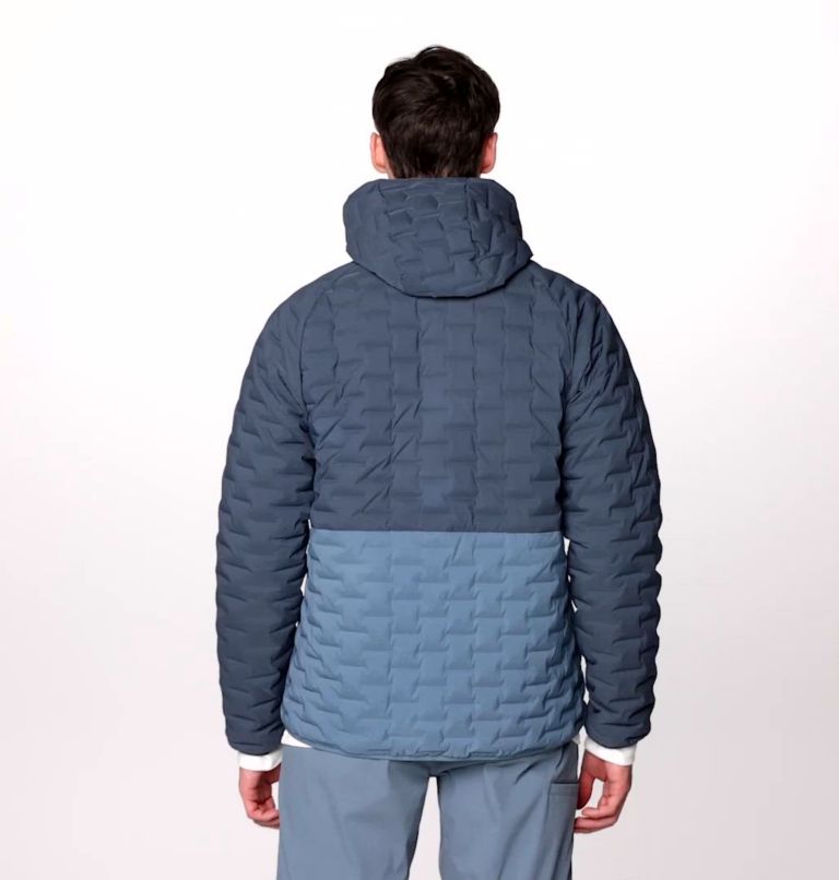 Men's Stretchdown Light Full Zip Hoody, Color: Moon Blue, Adriatic Blue