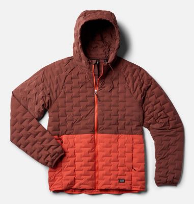 Men's Stretchdown Light Full Zip Hoody, Color: Bourbon Brown, Aspect, image 2