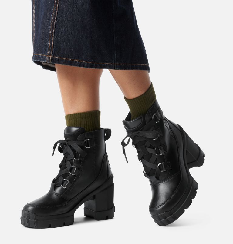 CARIBOU X Women's Lace Heel Boot, Color: Black, Black, image 8