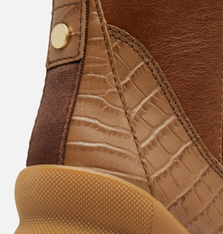 CARIBOU X Women's Lace Heel Boot, Color: Velvet Tan, Tobacco Croc, image 9