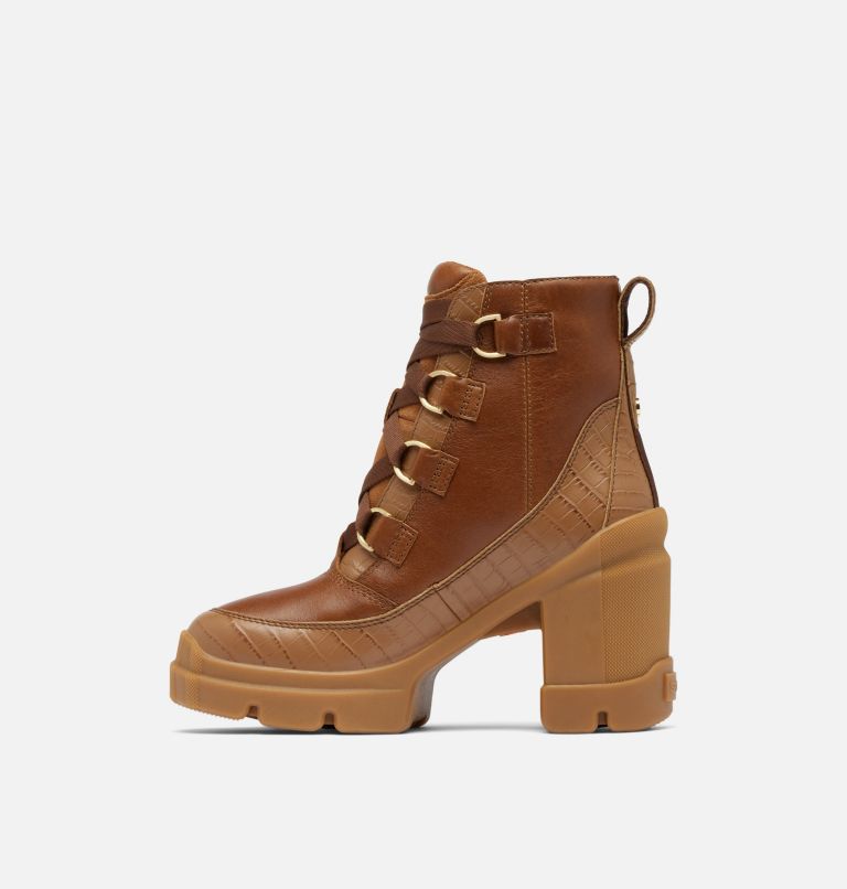 CARIBOU X Women's Lace Heel Boot, Color: Velvet Tan, Tobacco Croc, image 4