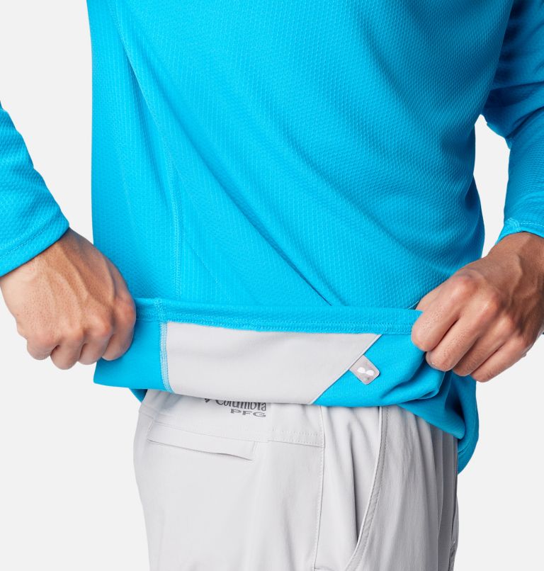 Sudadera técnica con capucha PFG Solar Stream Elite para hombre, Color: Ocean Blue, image 6