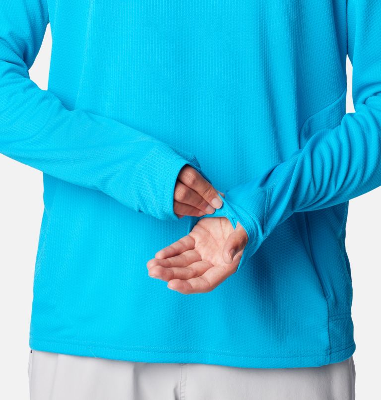 Sudadera técnica con capucha PFG Solar Stream Elite para hombre, Color: Ocean Blue, image 7