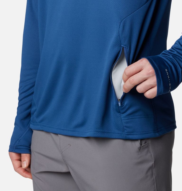 Men's PFG Solar Stream Elite Hoodie, Color: Carbon, image 7