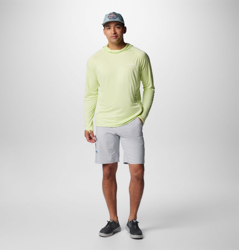 Men's PFG Solar Stream Elite Hoodie, Color: Spring Yellow, image 3
