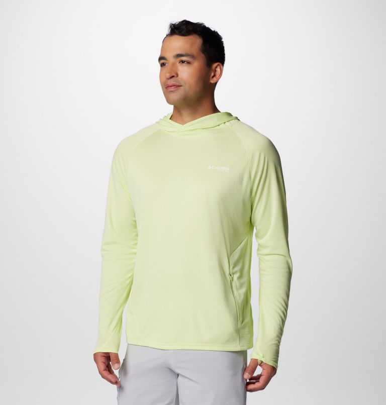 Men's PFG Solar Stream Elite Hoodie, Color: Spring Yellow, image 4