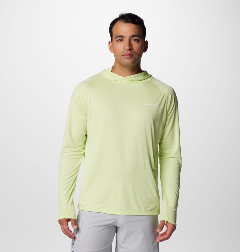 Men's PFG Solar Stream Elite Hoodie, Color: Spring Yellow, image 1