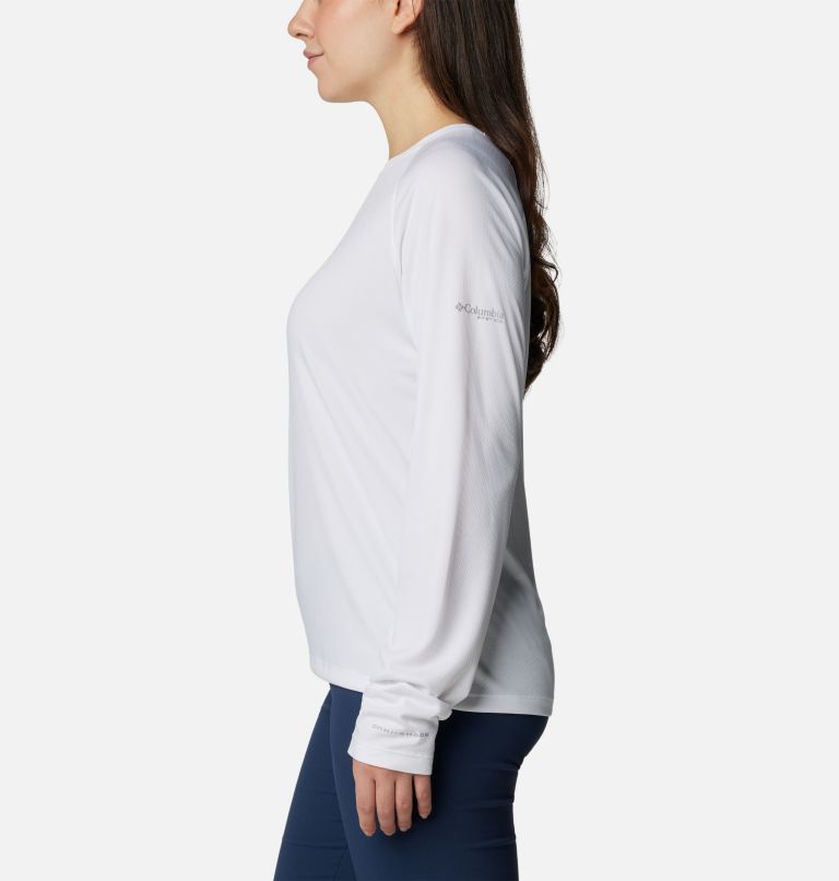 Women's PFG Solar Stream Long Sleeve Shirt, Color: White, image 3